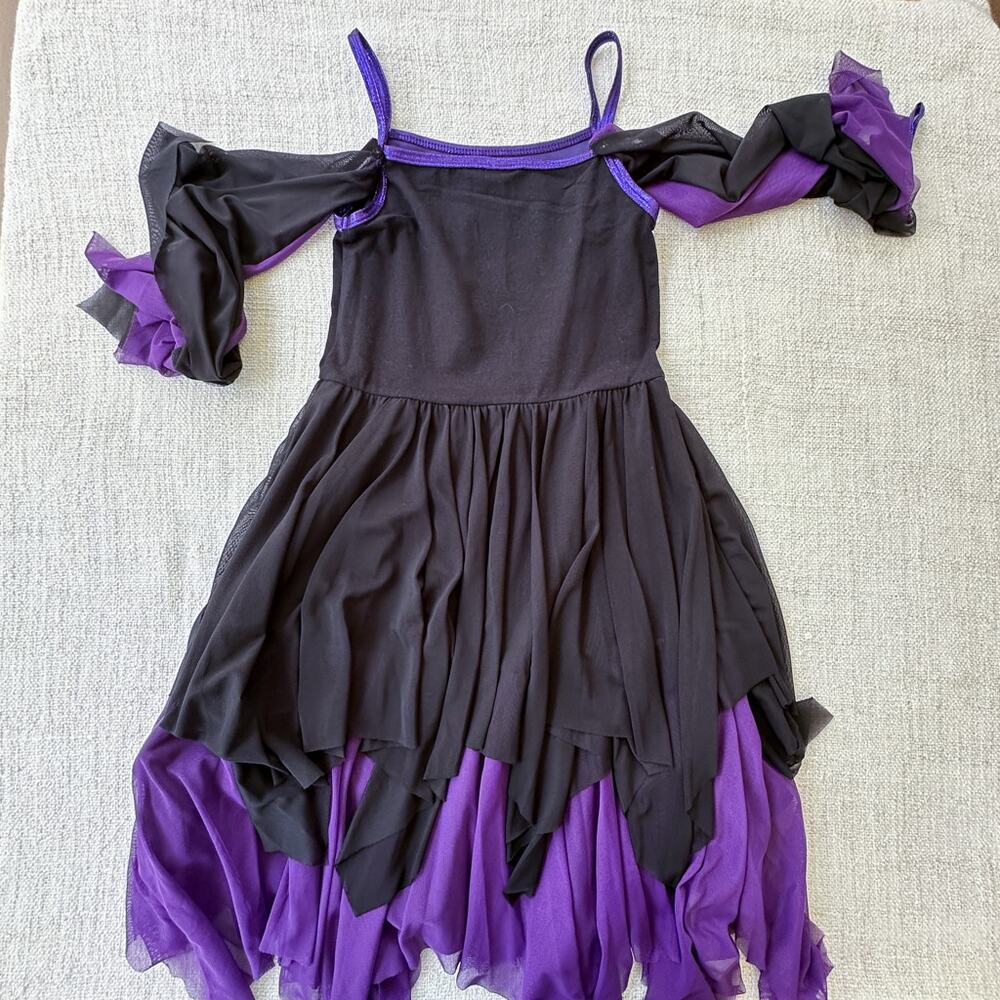 Placard Originals Black & Purple Dress with Removeable Wings EUC 10 - Picture 8 of 8